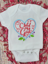 Load image into Gallery viewer, Machine Embroidered Child of God Bodysuit/One Piece for Infants