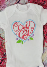 Load image into Gallery viewer, Machine Embroidered Child of God Bodysuit/One Piece for Infants