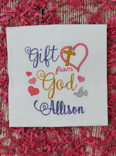 Load image into Gallery viewer, Machine Embroidered Gift from God Bodysuit/One Piece for Infants